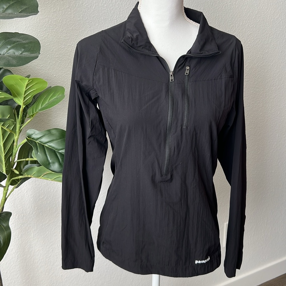 Patagonia Black Nylon Half Zip - Size Small